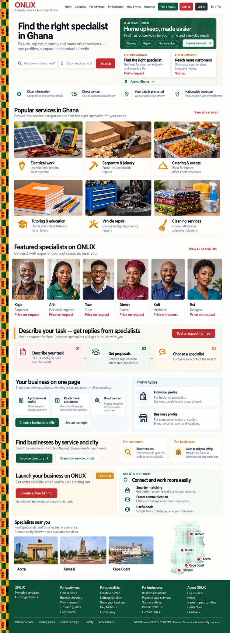 Originales ONLIX-Designkonzept für Ghana