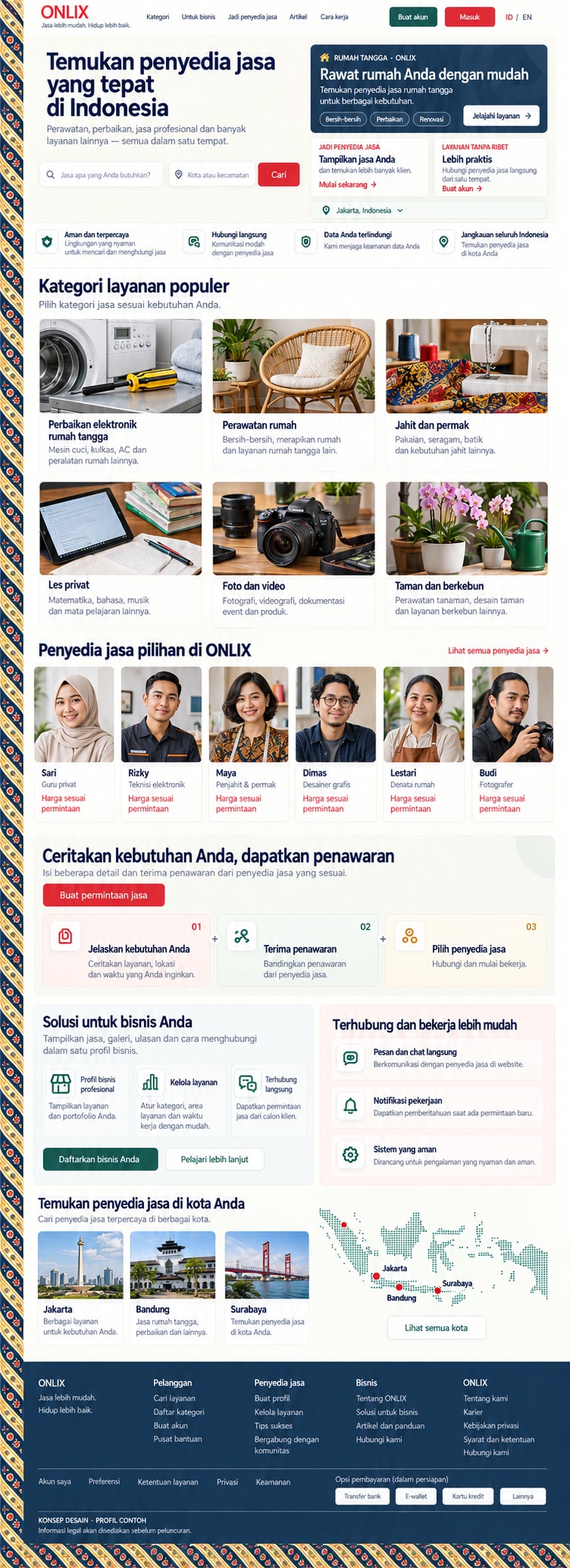 Originales ONLIX-Designkonzept für Indonesien
